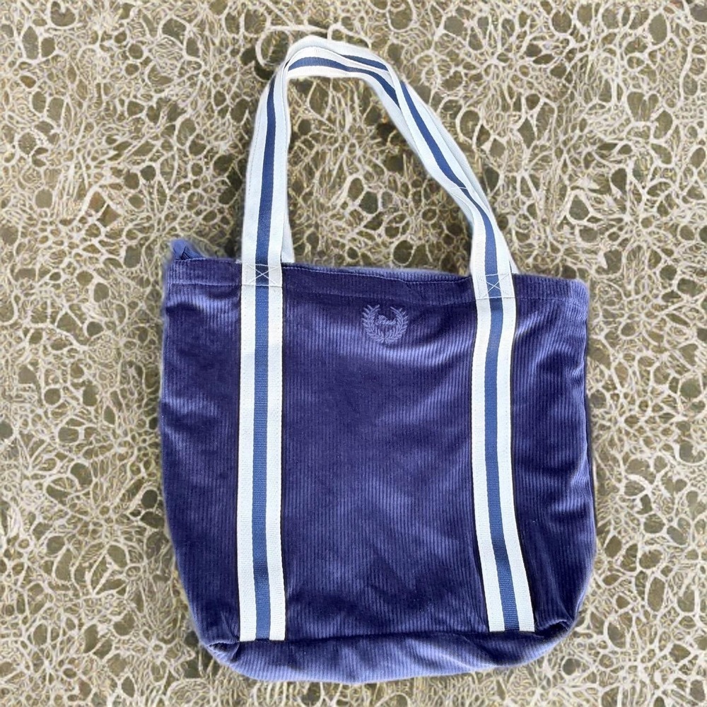 NWT Victoria's Secret PINK Corduroy Tote Beach Bag Coastal Stripe Zip